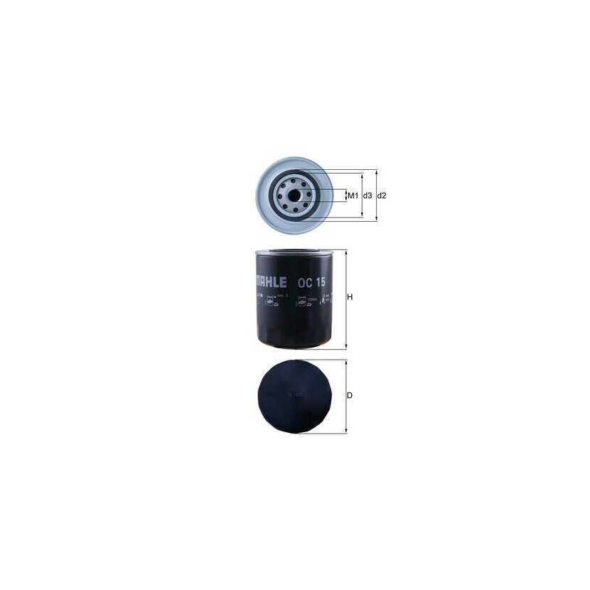 KNECHT Ölfilter OC 15 - OC15 für 1560187700