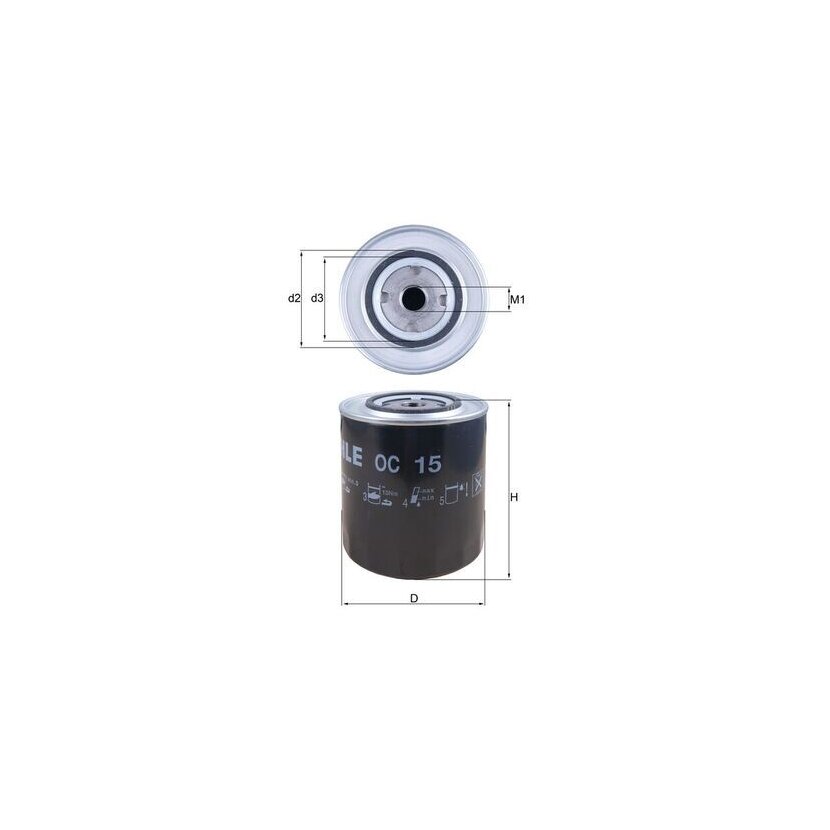 KNECHT Ölfilter OC 15 - OC15 für 1560187700