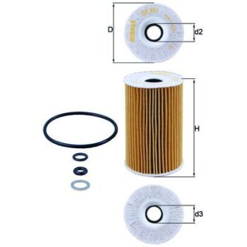 KNECHT Ölfilter OX 351D - OX351D für 263102A510