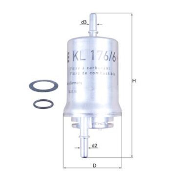 KNECHT Kraftstofffilter KL 176/6D - KL176/6D für...