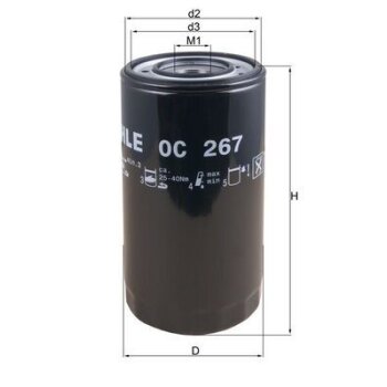 KNECHT Ölfilter OC 267 - OC267 für 01902102
