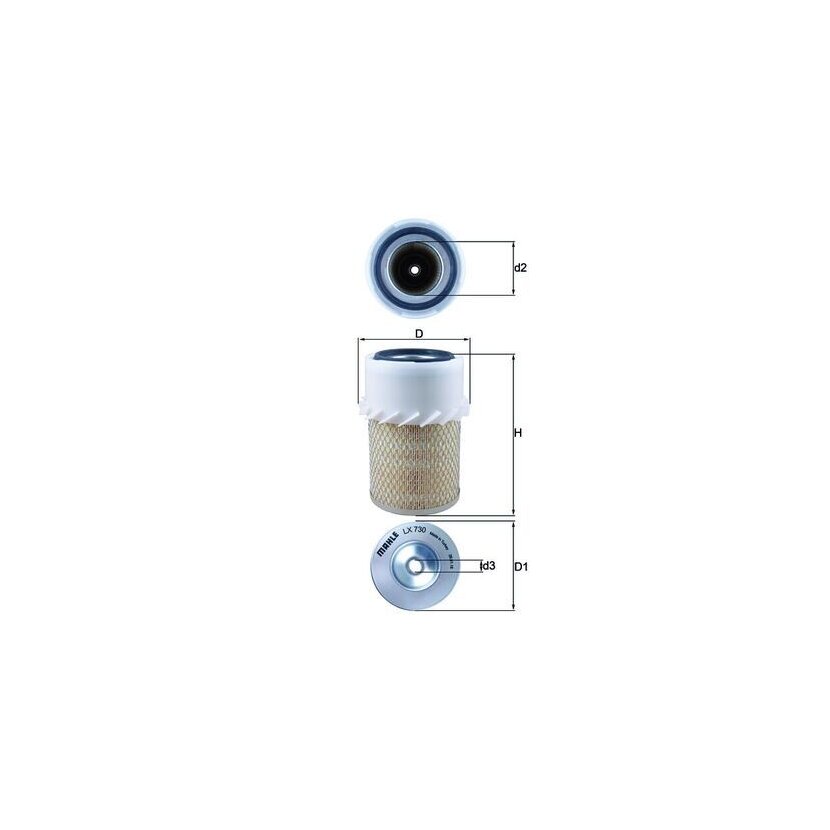 KNECHT Luftfilter LX 730 - LX730 für BRO281