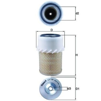 KNECHT Luftfilter LX 730 - LX730 für BRO281