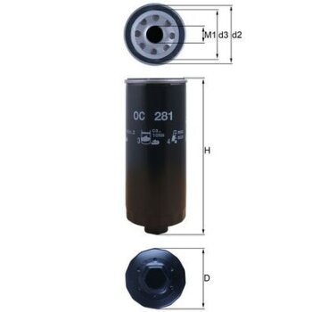 KNECHT Ölfilter OC 281 - OC281 für 077115561