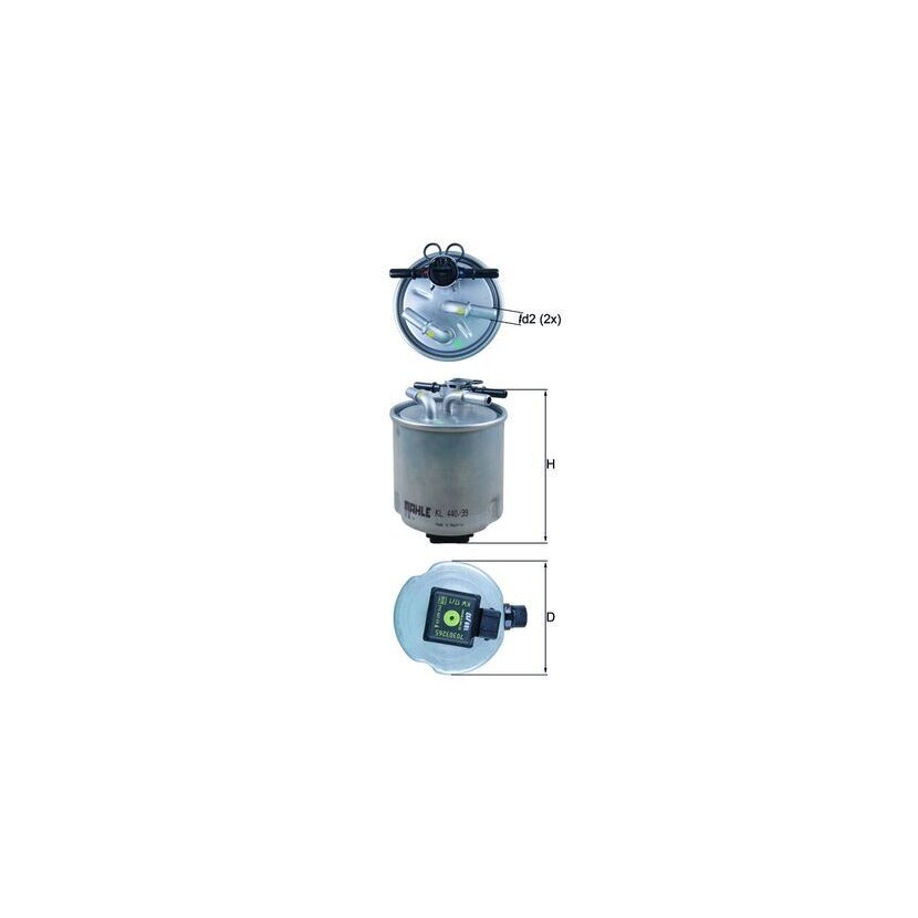 KNECHT Kraftstofffilter KL 440/39 - KL440/39 für 16400JD50B