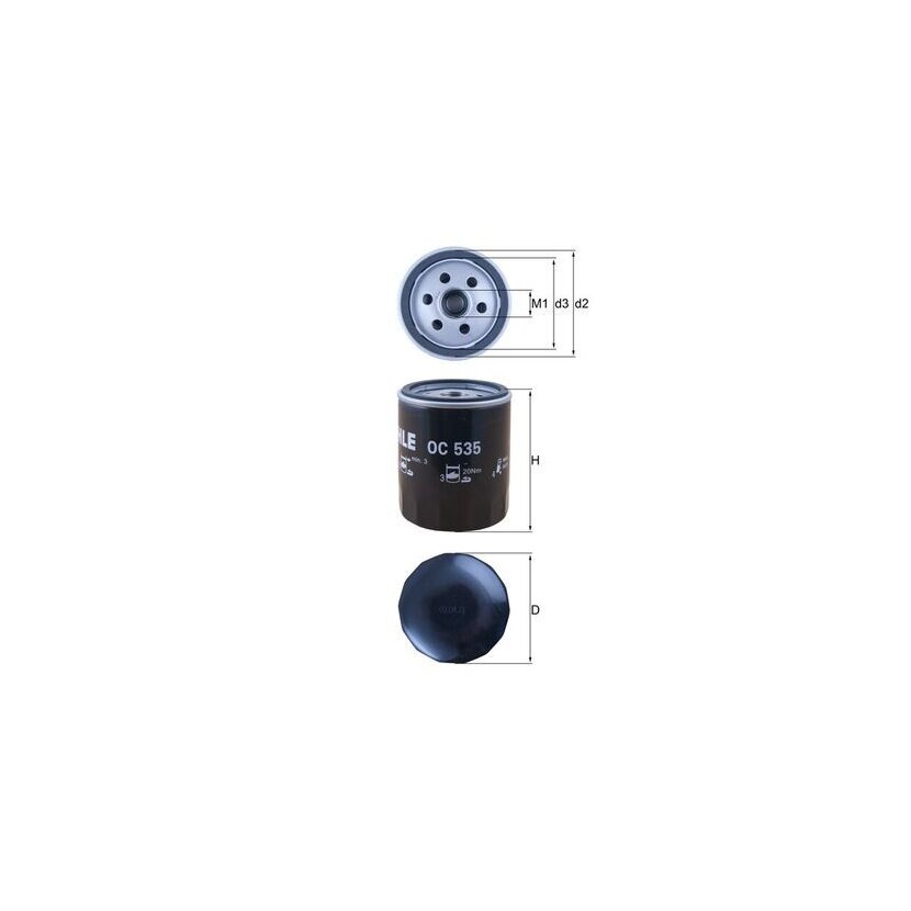 KNECHT Ölfilter OC 535 - OC535 für 1339125