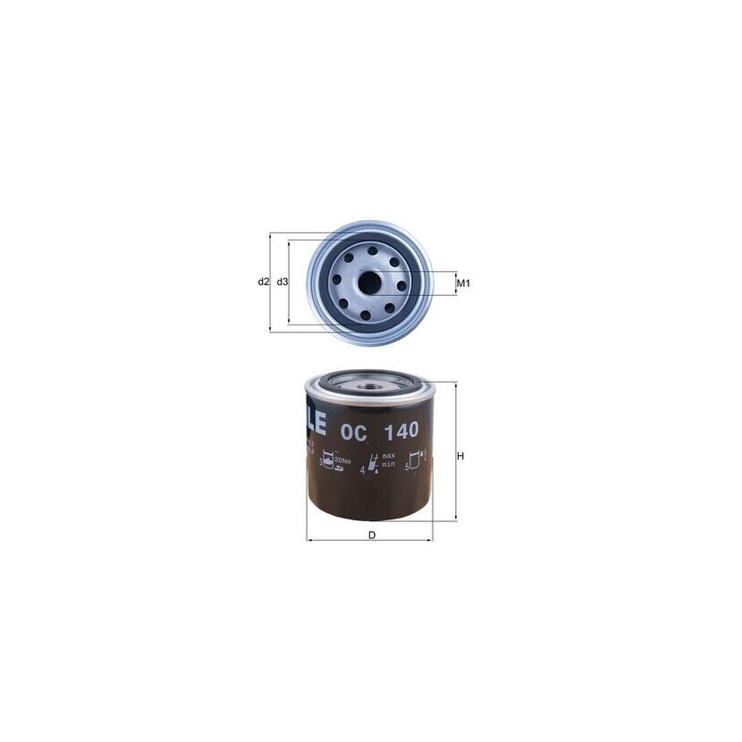 KNECHT Ölfilter OC 140 - OC140 für 93156669