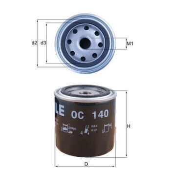 KNECHT Ölfilter OC 140 - OC140 für 93156669