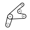 CONTINENTAL CTAM Keilrippenriemensatz 6PK1306K3 für 2 110 247