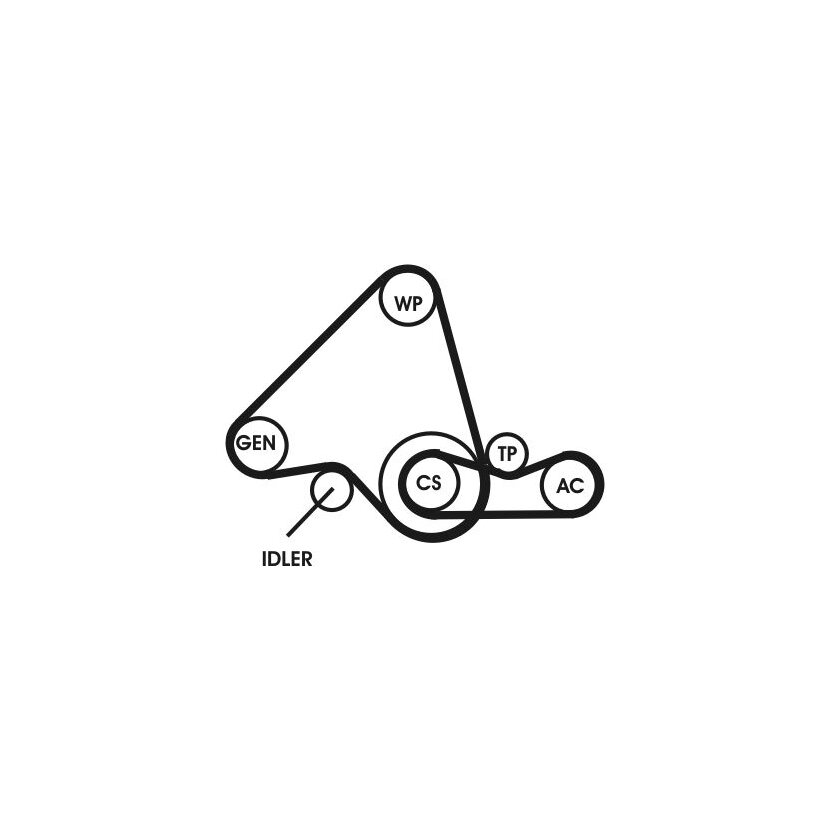 CONTINENTAL CTAM Keilrippenriemensatz 6PK995D1 für 500385160