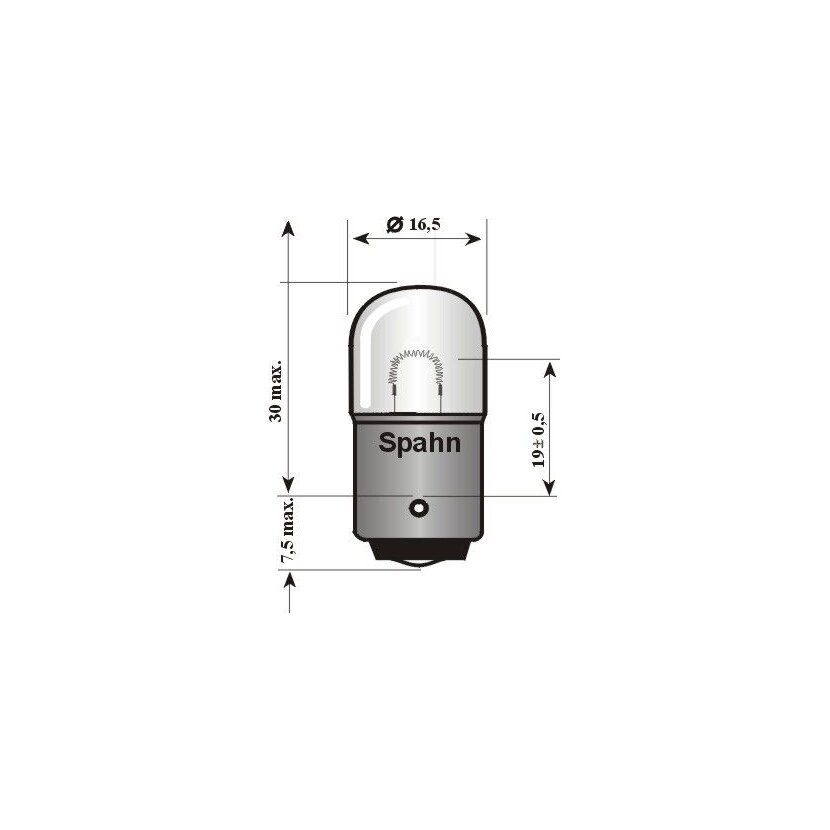 SPAHN GLÜHLAMPEN Glühlampe, Kennzeichenleuchte 730705