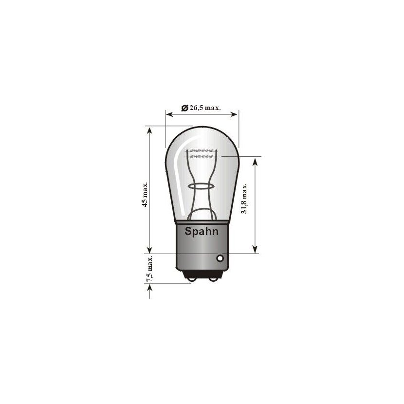 SPAHN GLÜHLAMPEN Glühlampe, Brems-/Schlusslicht 4017