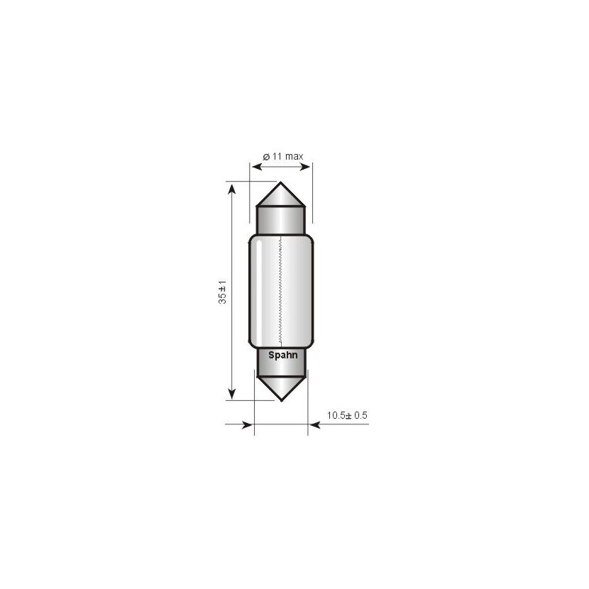 SPAHN GLÜHLAMPEN Glühlampe, Kennzeichenleuchte 6136