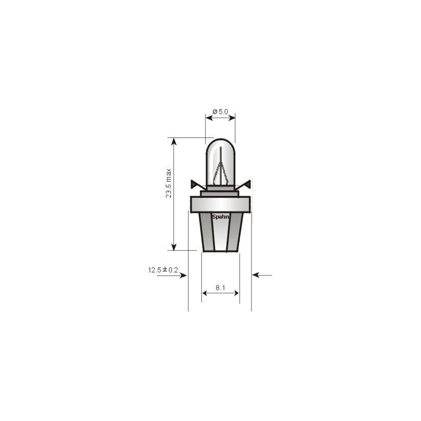 SPAHN GLÜHLAMPEN Glühlampe, Instrumentenbeleuchtung 2323 für A 001 544 97 94