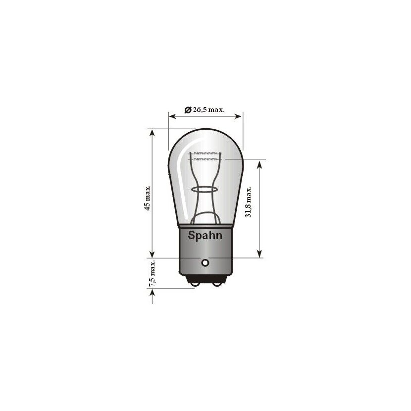 SPAHN GLÜHLAMPEN Glühlampe, Brems-/Schlusslicht 6014