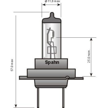 SPAHN GLÜHLAMPEN Glühlampe, Fernscheinwerfer 57080