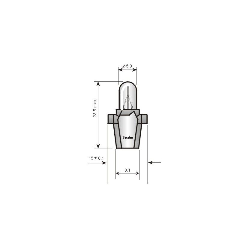 SPAHN GLÜHLAMPEN Glühlampe, Instrumentenbeleuchtung 2222
