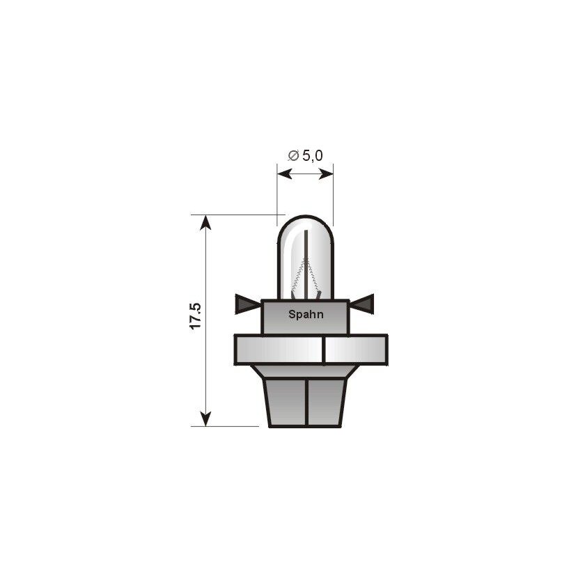SPAHN GLÜHLAMPEN Glühlampe, Innenraumleuchte 760704 für A 002 544 36 94