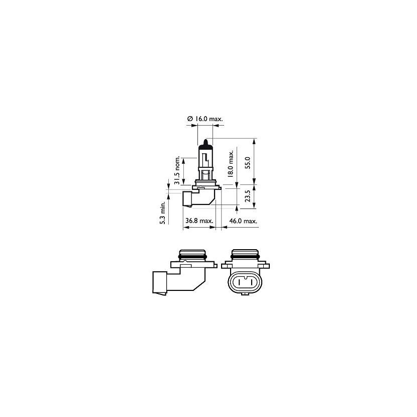 PHILIPS Glühlampe, Fernscheinwerfer 9006PRB1 für N 101 300 01