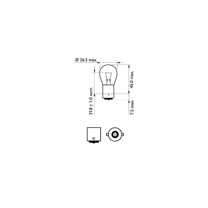 PHILIPS Glühlampe, Blinkleuchte 12498VPB2 für 0233354-0