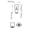 PHILIPS Glühlampe, Blinkleuchte 12498B2 für 0233354-0