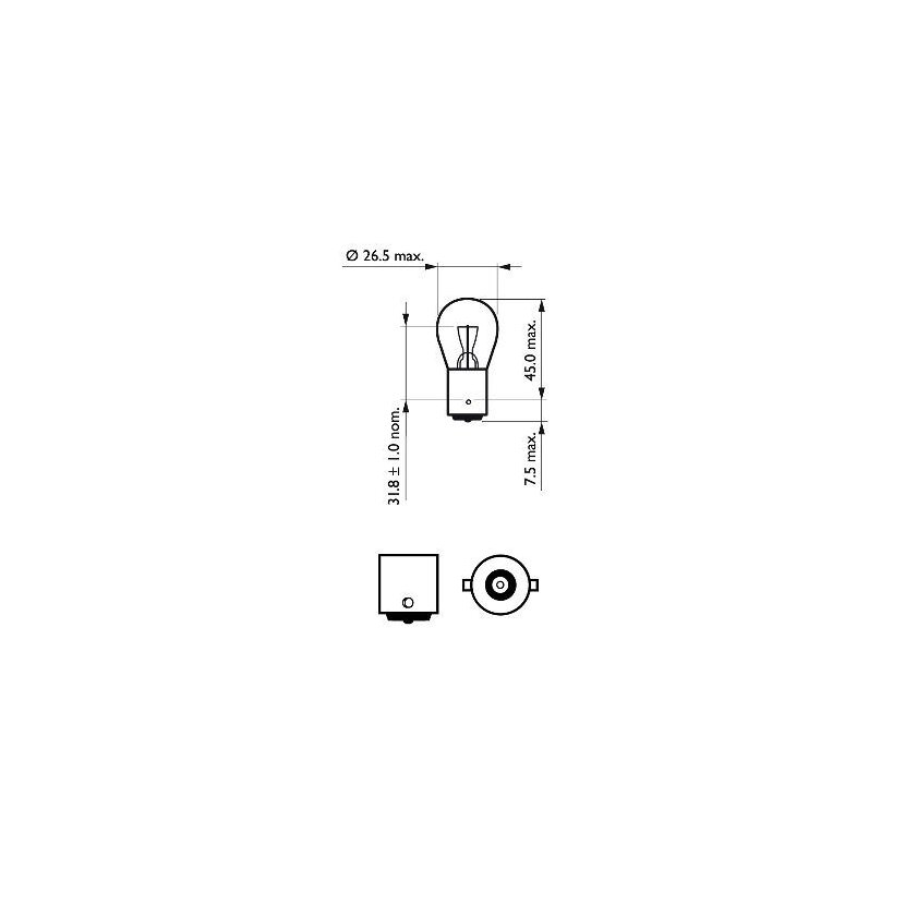 PHILIPS Glühlampe, Blinkleuchte 12498LLECOCP für 0233354-0
