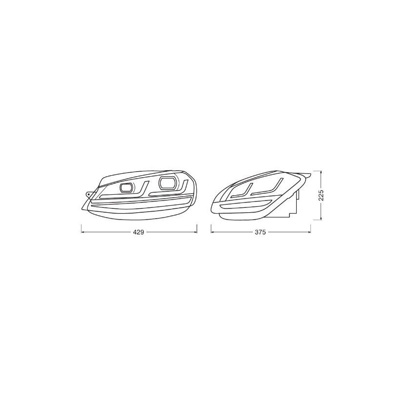 ams-OSRAM Hauptscheinwerfersatz LEDHL109-BK LHD - LEDHL109BKLHD
