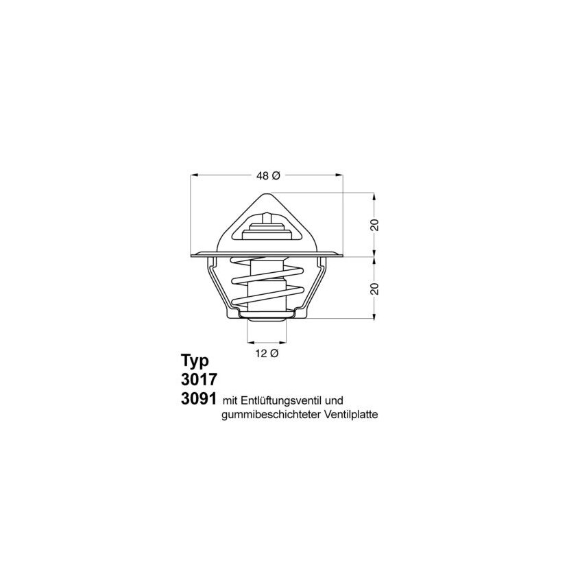 WAHLER Thermostat, Kühlmittel 3017.83 - 301783