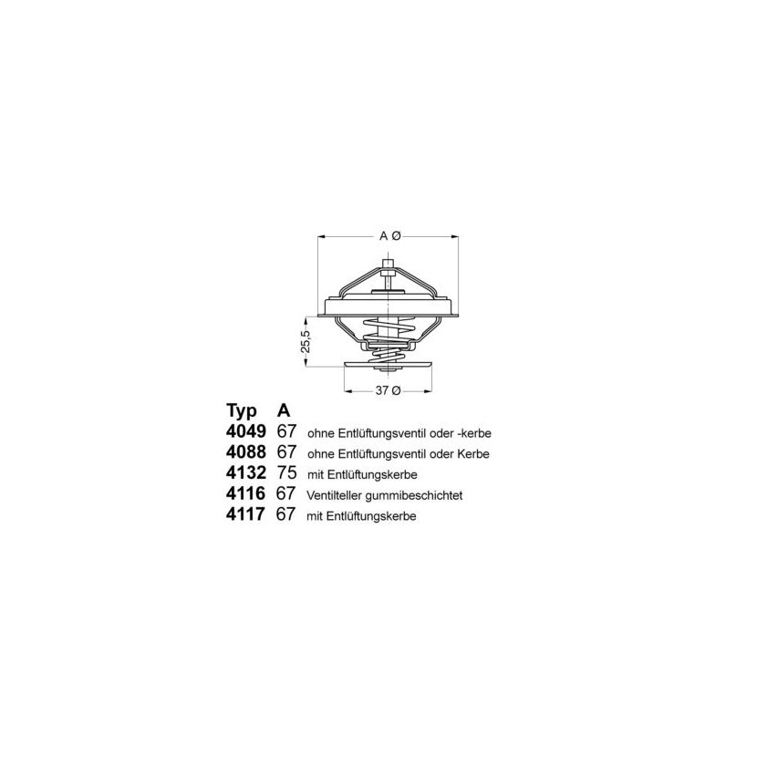WAHLER Thermostat, Kühlmittel 4088.80D - 408880D für 035 121 113