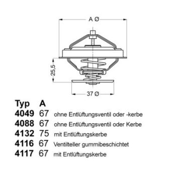 WAHLER Thermostat, Kühlmittel 4088.80D - 408880D...