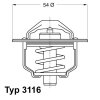 WAHLER Thermostat, Kühlmittel 3116.89D - 311689D