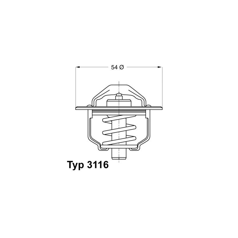 WAHLER Thermostat, Kühlmittel 3116.82D - 311682D für 9849 8831