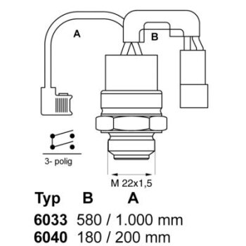WAHLER Temperaturschalter, Kühlerlüfter 6033.88...