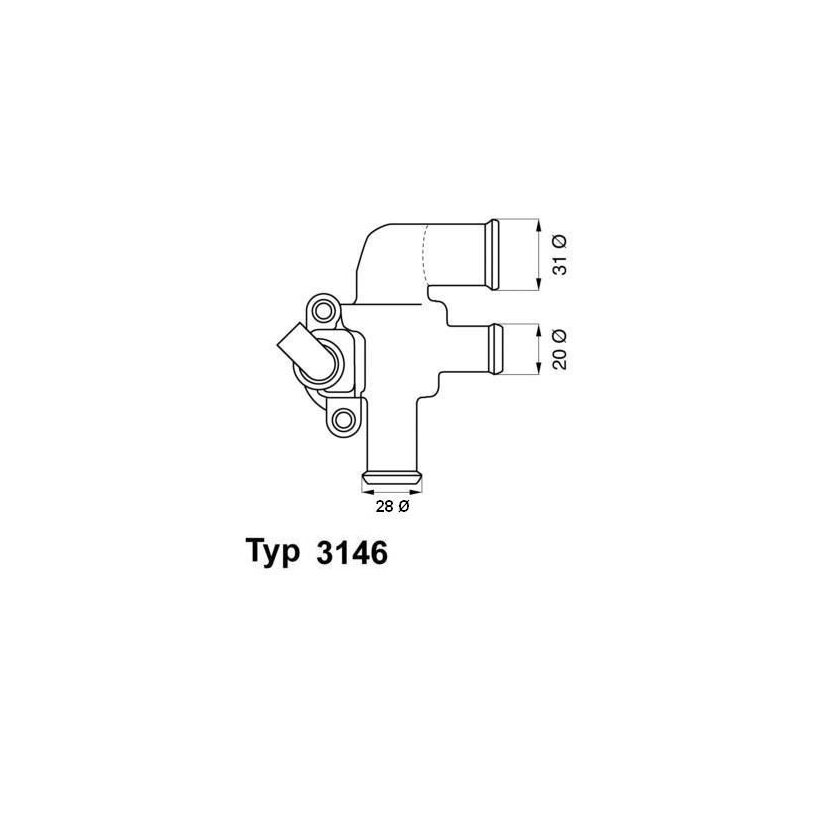 WAHLER Thermostat, Kühlmittel 3146.90D - 314690D für 660 200 03 15