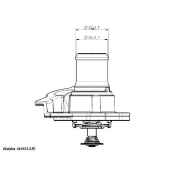 WAHLER Thermostat, Kühlmittel 410069.82D - 41006982D...