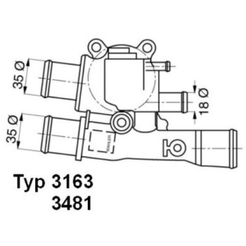 WAHLER Thermostat, Kühlmittel 3163.88D - 316388D...