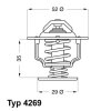 WAHLER Thermostat, Kühlmittel 4269.78D - 426978D