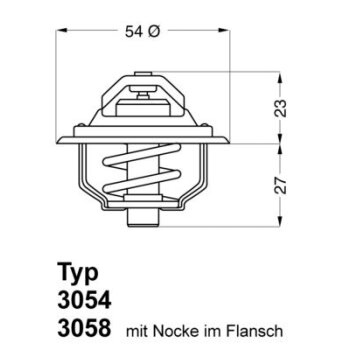WAHLER Thermostat, Kühlmittel 3054.92D - 305492D