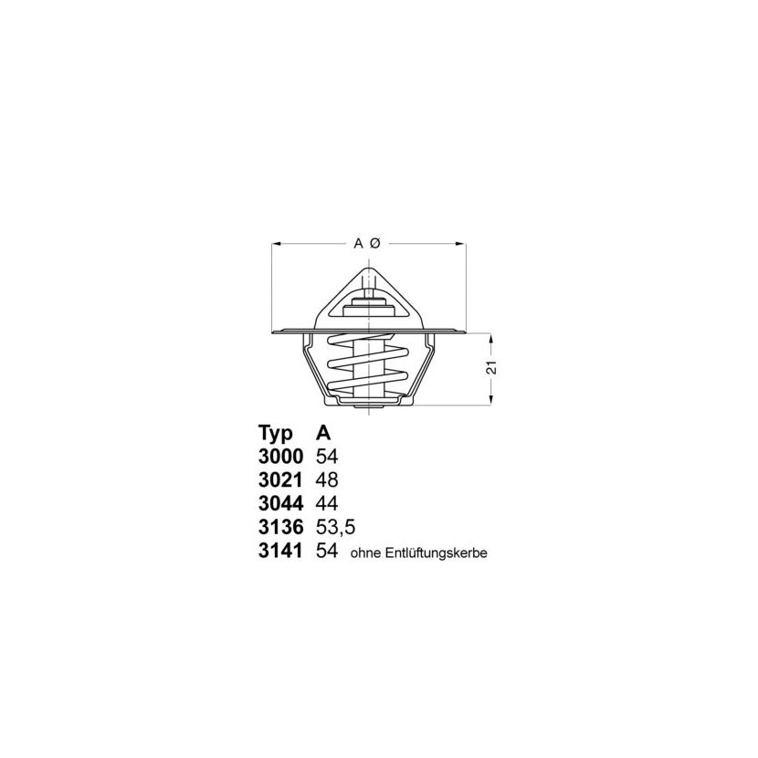 WAHLER Thermostat, Kühlmittel 3000.90 - 300090 für 04494 469