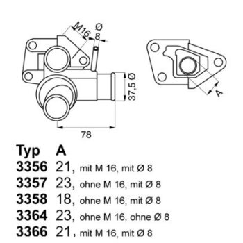 WAHLER Thermostat, Kühlmittel 3356.80D - 335680D...