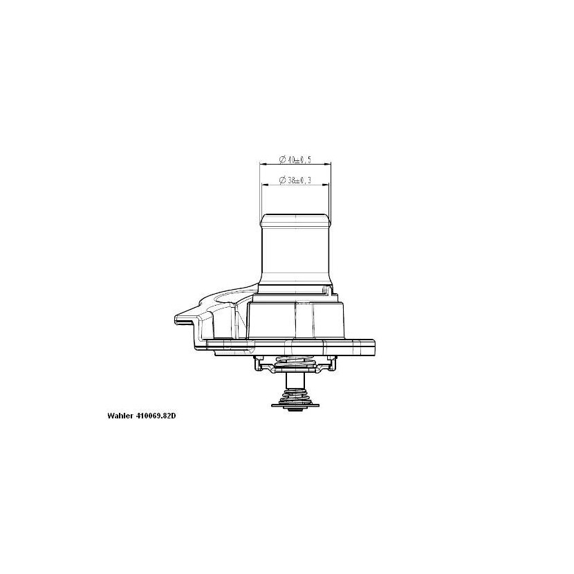 WAHLER Thermostat, Kühlmittel 410937.82D - 41093782D für 50 438 7382