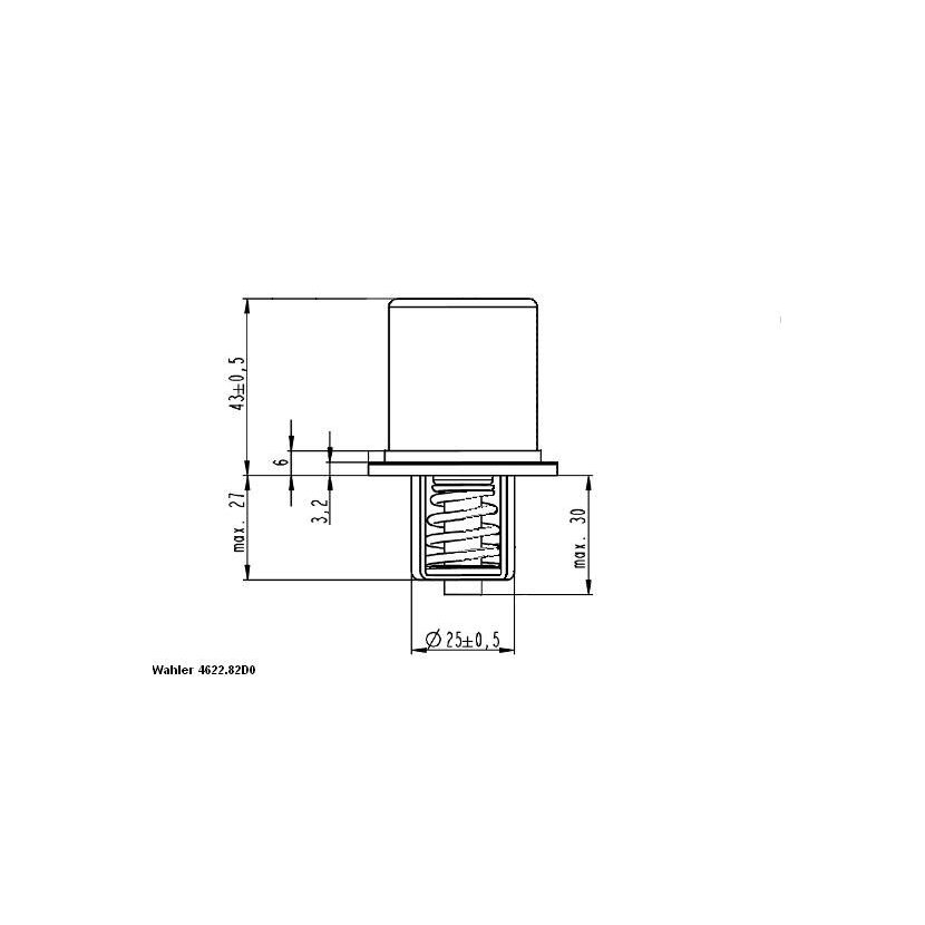 WAHLER Thermostat, Ölkühlung 4622.82D0 - 462282D0
