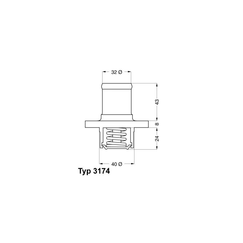 WAHLER Thermostat, Kühlmittel 3174.89D - 317489D für 77 00 868 980