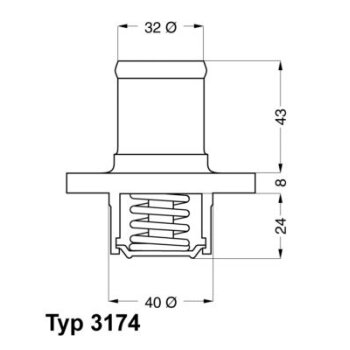 WAHLER Thermostat, Kühlmittel 3174.89D - 317489D...