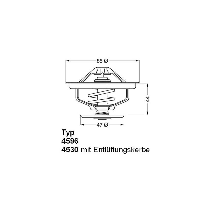 WAHLER Thermostat, Kühlmittel 410758.83D - 41075883D für 50 10 295 225 2X KIT