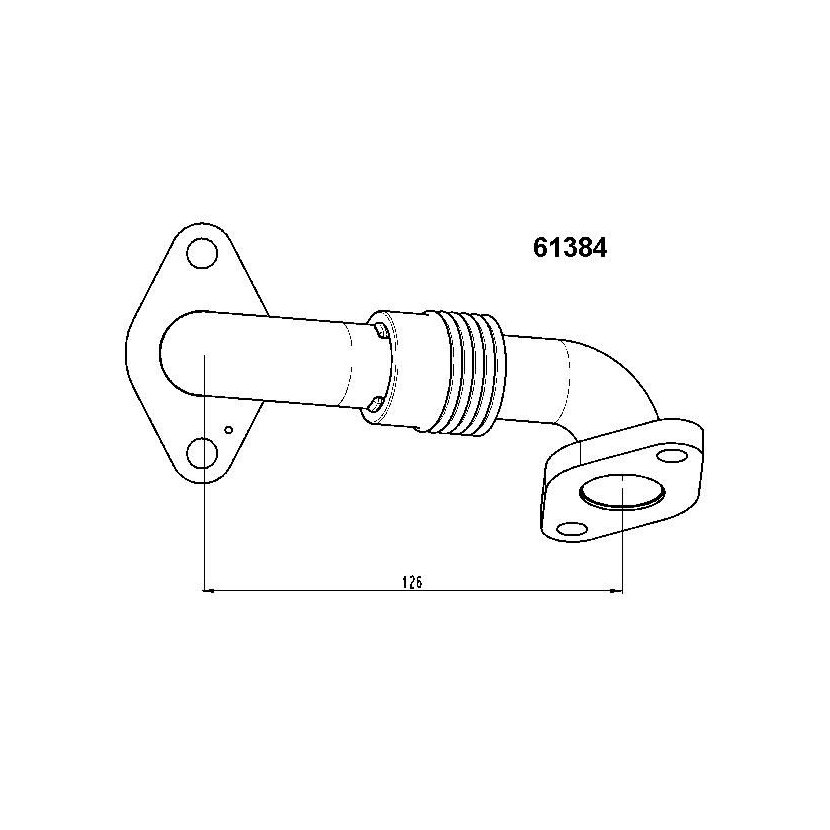 WAHLER Rohrleitung, AGR-Ventil 61384D für 038 131 521 CC