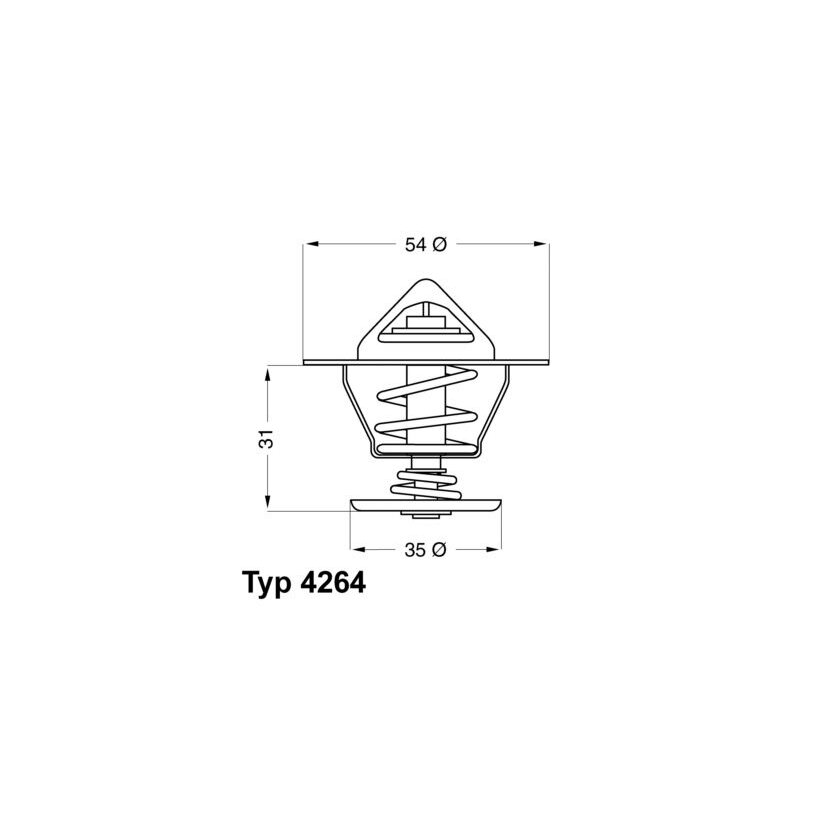 WAHLER Thermostat, Kühlmittel 4264.84D - 426484D für 030 121 113 B