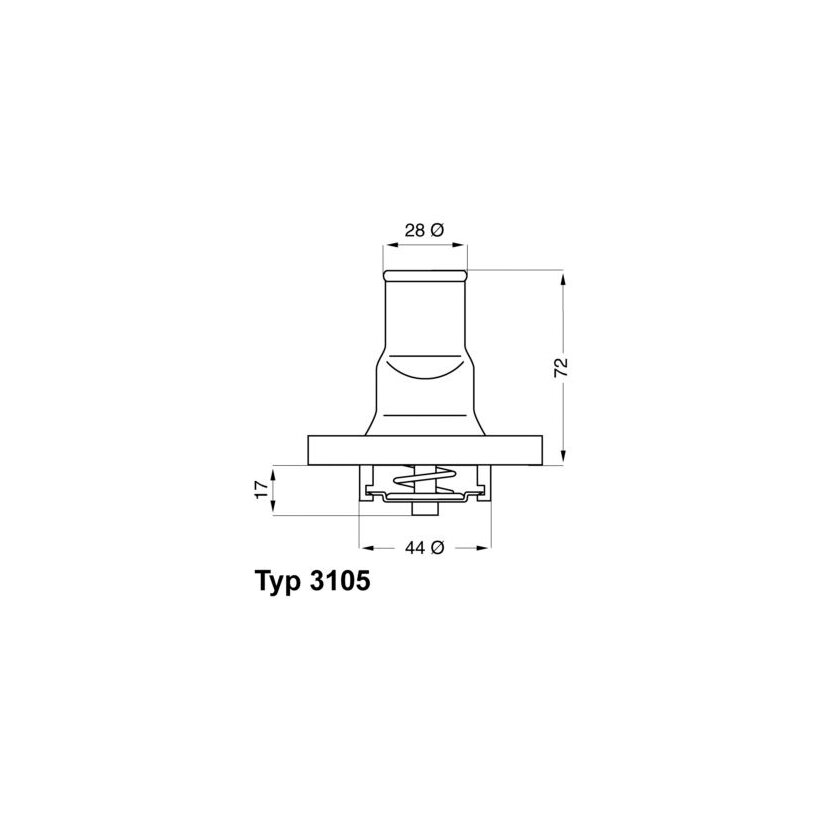 WAHLER Thermostat, Kühlmittel 3105.87D - 310587D für 754 5958