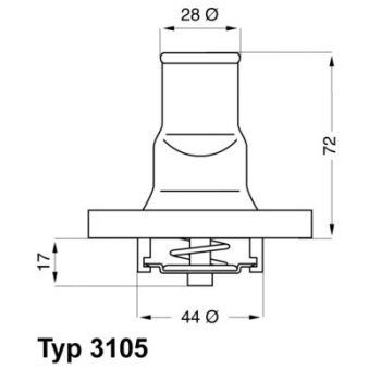 WAHLER Thermostat, Kühlmittel 3105.87D - 310587D...