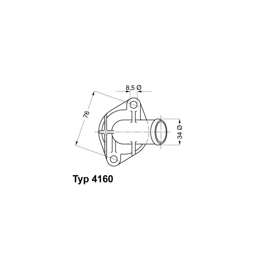WAHLER Thermostat, Kühlmittel 4160.83D - 416083D